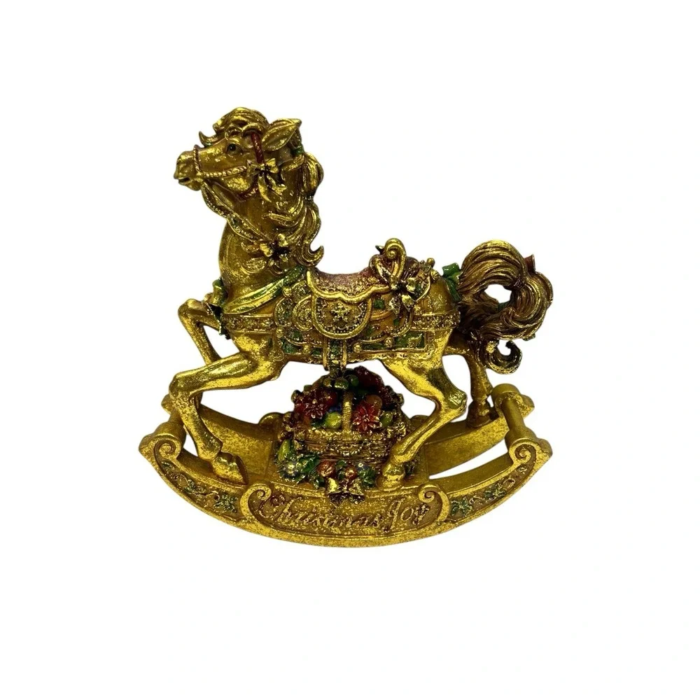 Christmas Carousel Horse & Santa Clause The San Francisco Music Box Company Work